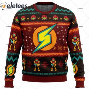 Samus Metroid Ugly Christmas Sweater 1