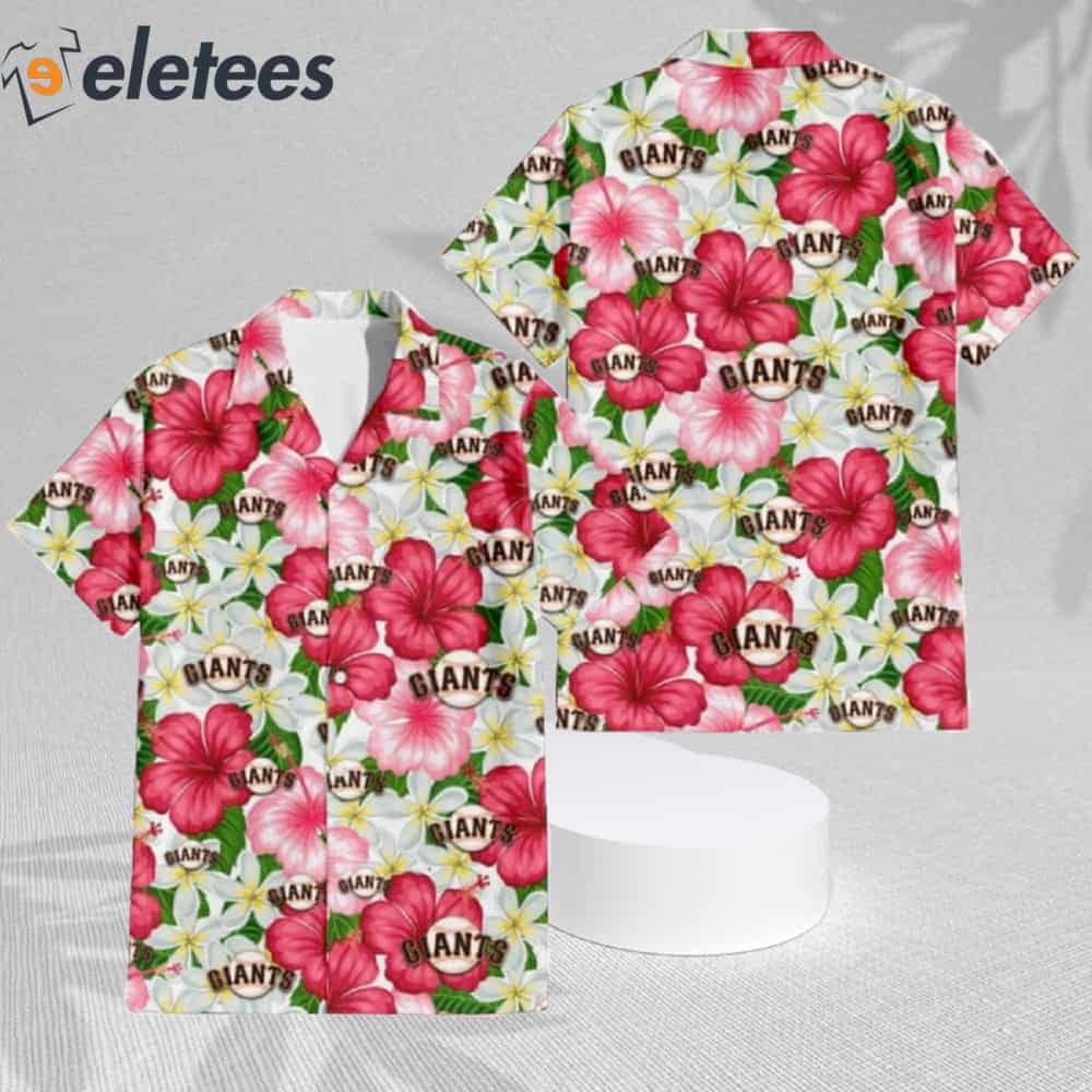 San Francisco Giants Hawaiian Shirt Hibiscus Flower Aloha Shirt