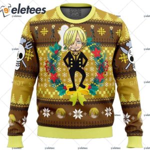 Sanji One Piece Ugly Christmas Sweater 1