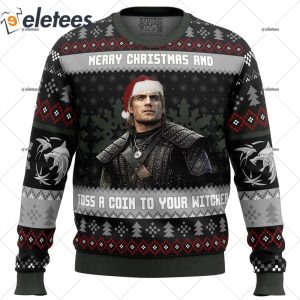 Santa Witcher The Witcher Ugly Christmas Sweater 1