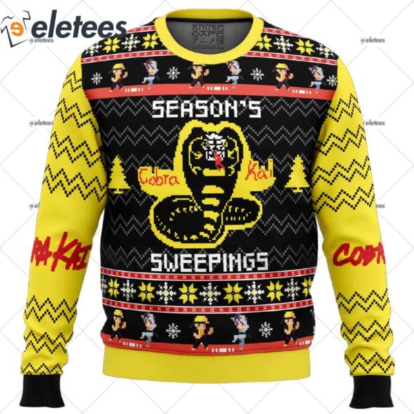 Season’s Sweepings Cobra Kai Ugly Christmas Sweater