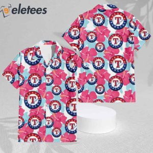 Eletees Texas Rangers scenic Hawaiian Shirt
