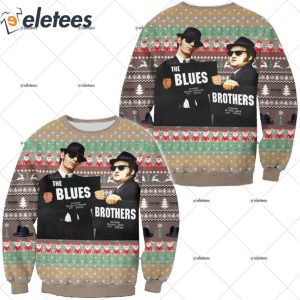 The Blues Brothers We’re On A Mission From God Ugly Christmas Sweater