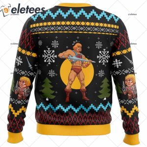 The Good Power of Christmas He Man Ugly Christmas Sweater 2