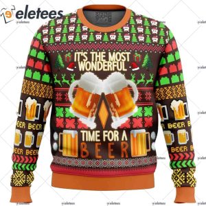 Time for a Beer Ugly Christmas Sweater