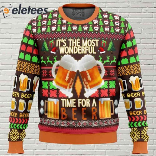 Time for a Beer Ugly Christmas Sweater