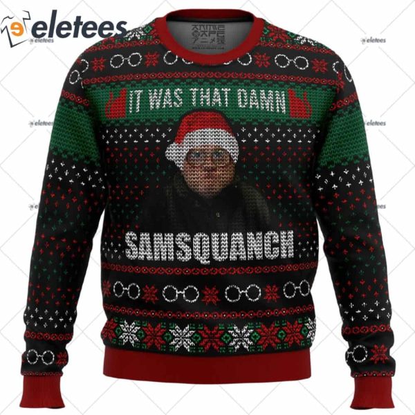 Trailer Park Boys Samsquanch Ugly Christmas Sweater