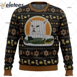 Woman Yelling At Cat Meme V2 Ugly Christmas Sweater 1