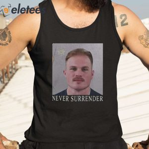 Zach Bryan Mugshot Never Surrender Shirt 5