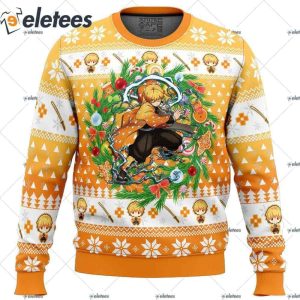 Zenitsu Agatsuma Demon Slayer Ugly Christmas Sweater 1