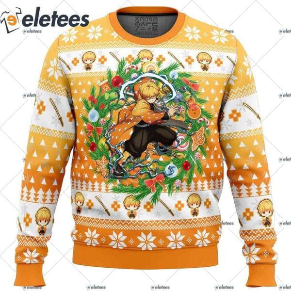 Zenitsu Agatsuma Demon Slayer Ugly Christmas Sweater