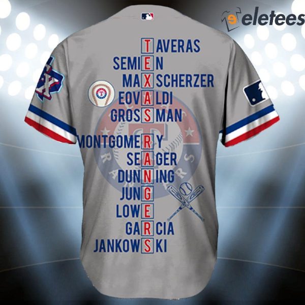 Texas Rangers Skyline Players Name 2023 World Series Champions