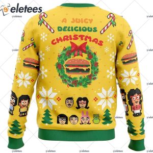 A Juicy Delicious Christmas Bobs Burgers Ugly Christmas Sweater 1