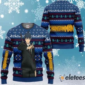 Aki Hayakawa Chainsaw Man Ugly Christmas Sweater 2