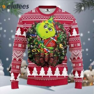 Alabama Crimson Tide Grinch Hug Ugly Christmas Sweater 1