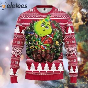 Alabama Crimson Tide Grinch Hug Ugly Christmas Sweater 2