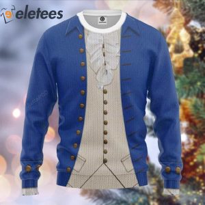 Alexander Hamilton Blue Ugly Christmas Sweater 2