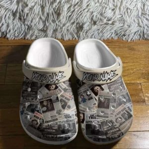 All Horror Character In Newspaper Custom Name Crocs 2