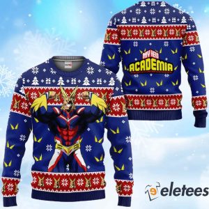 All Might Anime Ugly Christmas Sweater 1