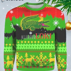 Alligator Loki Ugly Christmas Sweater