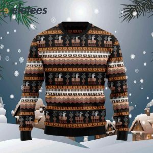 Alpaca Pattern Ugly Christmas Sweater