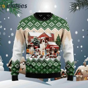 American Foxhound Let It Snow Ugly Christmas Sweater
