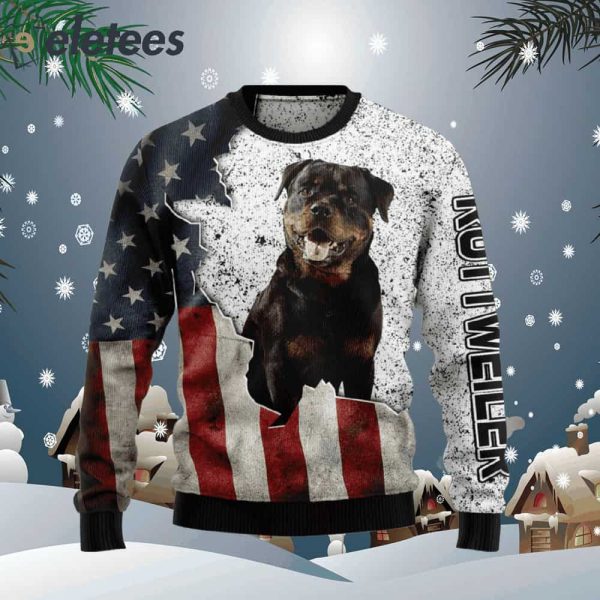 American Rottweiler Ugly Christmas Sweater