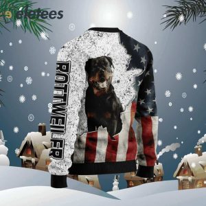 American Rottweiler Ugly Christmas Sweater1