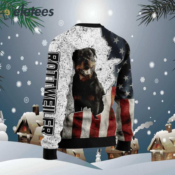 American Rottweiler Ugly Christmas Sweater