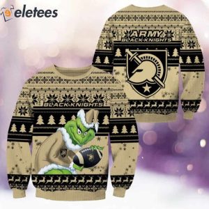 Army Black Grnch Christmas Ugly Sweater 3