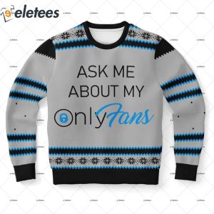 Ask Me My Onlyfans Ugly Christmas Sweater 1