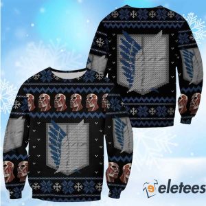 Attack On Titan Scout Ugly Christmas Sweater 1