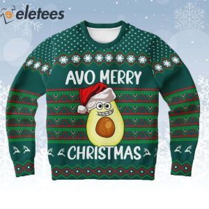 Avocado Avo Merry Christmas Ugly Sweater 1