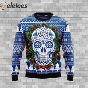 Awesome Sugar Skull Ugly Christmas Sweater 2