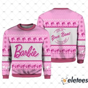 Barbie Custom Name Come On Let’s Go Party Ugly Christmas Sweater