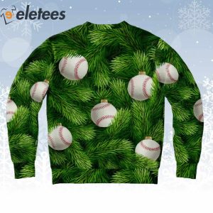 Baseball Tree Ugly Christmas Sweater 2