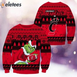 Bearcats Grnch Christmas Ugly Sweater 3