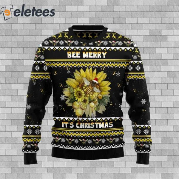 Bee Merry It’s Christmas Ugly Christmas Sweater