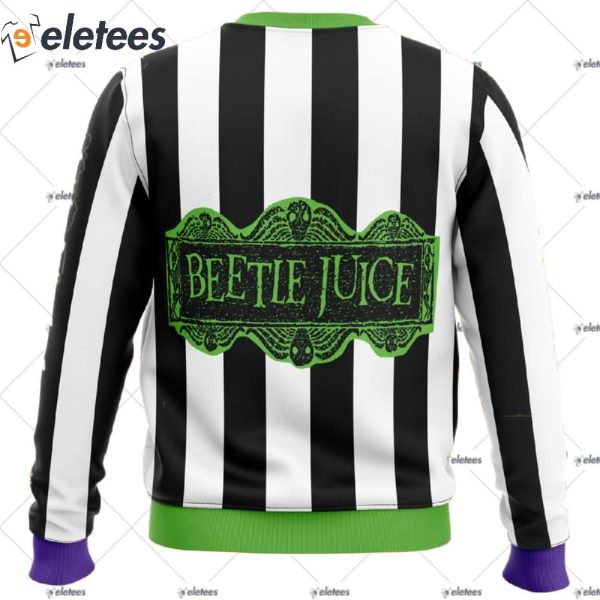 Beetle Juice Ugly Christmas Sweater