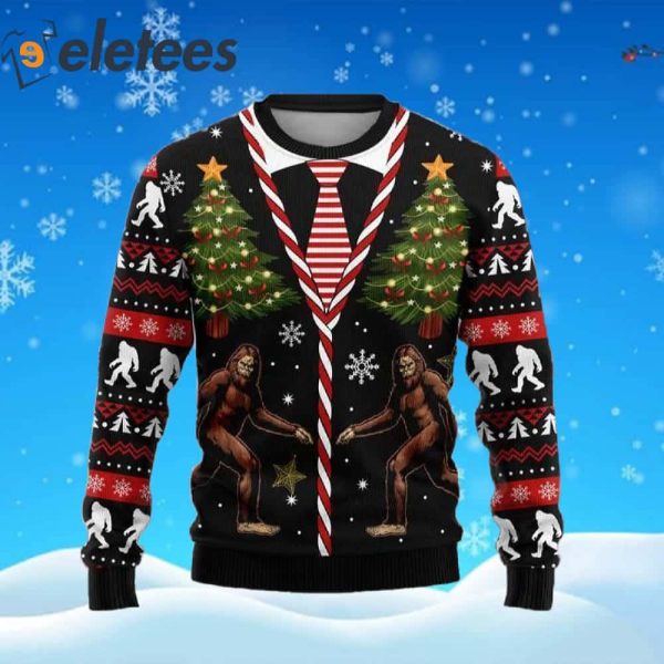 Bigfoot Ugly Christmas Sweater