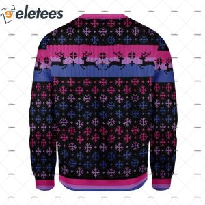 Bisexual Pride Flag Ugly Christmas Sweater 2