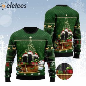 Black Cat Group Green Ugly Christmas Sweater 2