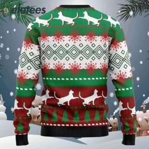 Black Cat Light Christmas Ugly Christmas Sweater1
