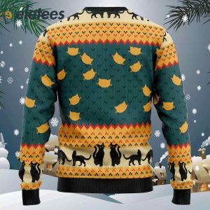 Black Cat Remember To WipeUgly Christmas Sweater1