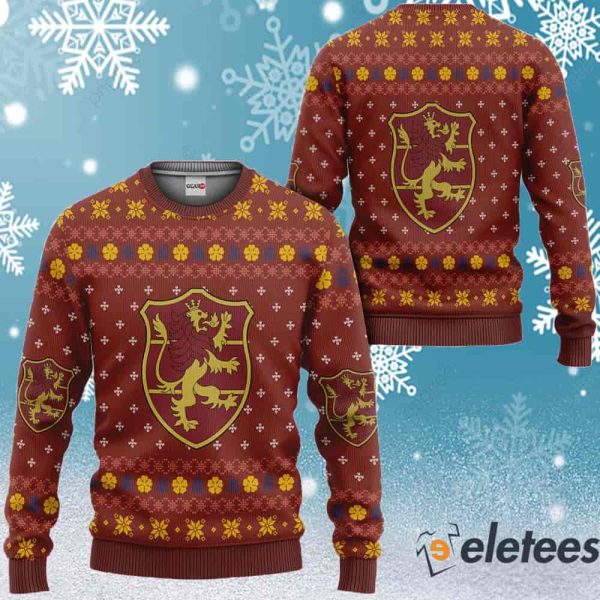 Black Clover Crimson Lion Ugly Christmas Sweater