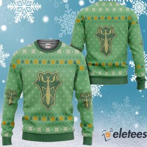 Black Clover Green Mantis Ugly Christmas Sweater 2