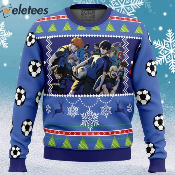 Blue Lock Ugly Christmas Sweater