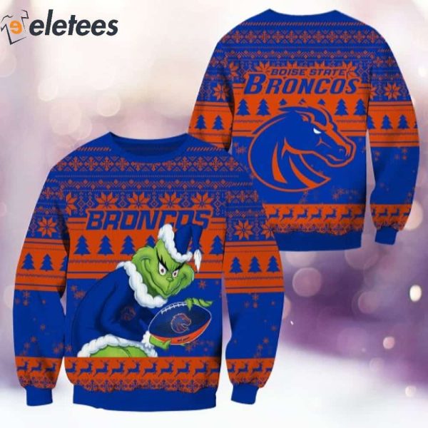 Broncos Grnch Christmas Ugly Sweater