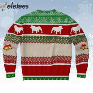 Bulldog Merry Woofmas Ugly Christmas Sweater 2