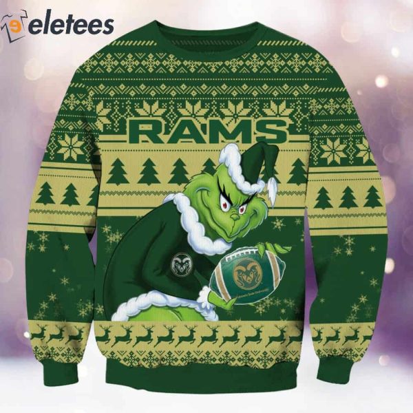 CS Rams Grnch Christmas Ugly Sweater